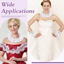 Detachable Polyester Lace False Collar & Oversleeves Sets&nbsp;AJEW-WH0481-518A