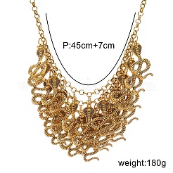 Exaggerated Alloy Multi-Layered Snake Bib Necklaces for Women&nbsp;FS-WGEB7D7-01