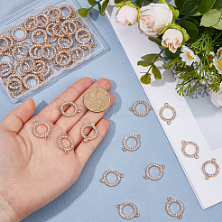 60Pcs Alloy Crystal Rhinestone Connector Charms&nbsp;FIND-HS0002-58KCG