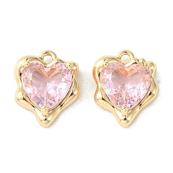 Brass Micro Pave Cubic Zirconia Charms&nbsp;KK-L208-06G-02