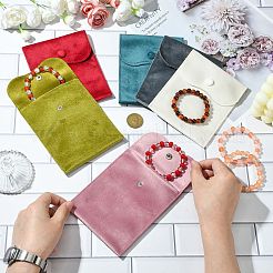 6Pcs 6 Colors Velvet Jewelry Pouches&nbsp;ABAG-CJ0001-04