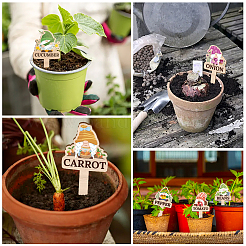 15Pcs 15 Style Wood Plant Labels&nbsp;WOOD-WH0133-033