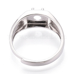 Rhodium Plated 925 Sterling Silver Engagement Solitaire Ring Settings&nbsp;STER-T008-21P
