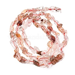 Natural Hematoid Quartz/Ferruginous Quartz Beads Strands&nbsp;G-I389-A04
