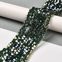Transparent Electroplate Glass Beads Strands&nbsp;EGLA-A039-T4mm-B25