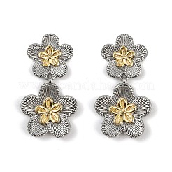 Brass Dangle Stud Earrings&nbsp;EJEW-U059-02GP