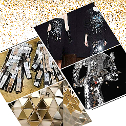 180Pcs 10 Style Sew On Mirror Rhinestones&nbsp;DIY-PH0013-65C