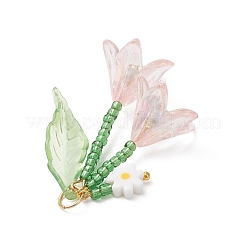 Glass Seed Beaded Pendants&nbsp;PALLOY-MZ01240-02