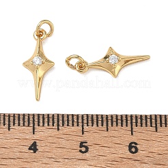 Brass Micro Pave Clear Cubic Zirconia Pendants&nbsp;CU-CBAF0F8-16B-G