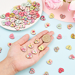 100Pcs Wood Buttons&nbsp;DIY-SP0005-91
