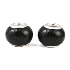 Spray Painted Glass European Beads&nbsp;X-GPDL-R001-11S