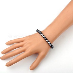 Glass Pearl Round Beads Stretch Bracelets&nbsp;BJEW-JB01544-03