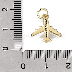 Brass Micro Pave Clear Cubic Zirconia Charms&nbsp;CU-CBAEEA8-36G