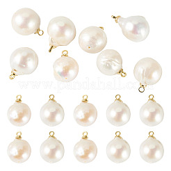 10Pcs Natural Baroque Pearl Keshi Pearl Pendants&nbsp;PALLOY-TA00377