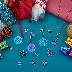 12Pcs 6 Style Rainbow Color Alloy Pendants&nbsp;sgFIND-SZ0005-79
