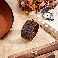 Braided Imitation Leather Cord Bracelets&nbsp;BJEW-WH0014-075A