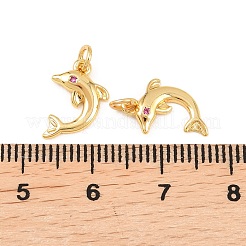 Brass Micro Pave Cubic Zirconia Charms&nbsp;KK-F927-13A-02G