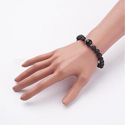 Natural Lava Rock Beaded Stretch Bracelets&nbsp;BJEW-JB02618-01