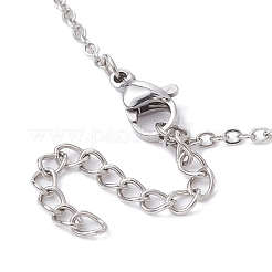 Alloy Heart with Tree Pendant Necklace with 304 Stainless Steel Cable Chains&nbsp;NJEW-JN04459