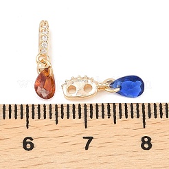 Brass Micro Pave Cubic Zirconia Pendants&nbsp;KK-A283-01G
