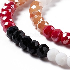 Imitation Jade Opaque Solid Color Glass Beads Strands&nbsp;GLAA-L044-A02