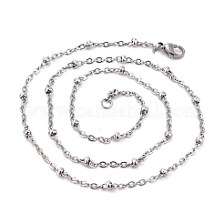 Tarnish Resistant 304 Stainless Steel Cable Chain Necklaces&nbsp;STAS-O053-29P