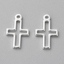 Brass Tiny Cross Charms&nbsp;KK-H739-09S