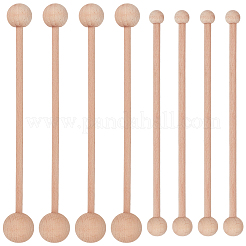 8Pcs Wood Double Head Ball Stick&nbsp;AJEW-CN0007-90
