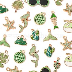 48Pcs 12 Styles Alloy Enamel Pendants&nbsp;ENAM-FS0003-58