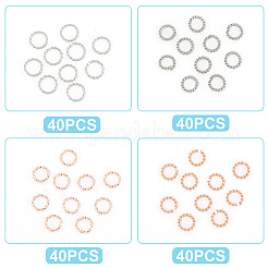 160Pcs 2 Color 304 Stainless Steel Open Jump Rings&nbsp;STAS-DC0005-93