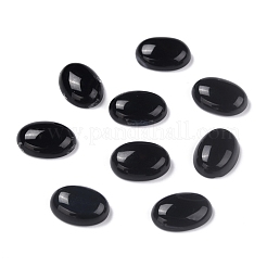 Oval Natural Dyed & Heated Black Agate Cabochons&nbsp;G-K020-18x13mm-01