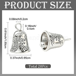 20Pcs Tibetan Style Alloy Bell Pendants&nbsp;FIND-YW0010-58
