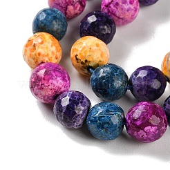 Natural Fire Crackle Agate Beads Strands&nbsp;G-M437-A01-01B