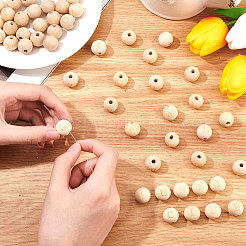 52 Pcs 26 Styles Unfinished Natural Wood European Beads&nbsp;WOOD-SC0001-32