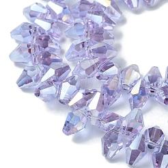 Transparent Electroplate Glass Beads Strands&nbsp;GLAA-K064-06A-AB04