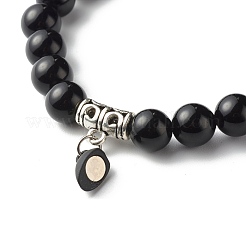 Magnetic Heart Clasps Stretch Bracelets Set for Lover Couples&nbsp;BJEW-JB06772