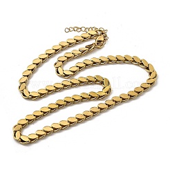 304 Stainless Steel Horse Eye Twisted Chain Necklaces for Women Men&nbsp;NJEW-A046-01G