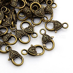 Tibetan Style Heart Lobster Claw Clasps&nbsp;MLF014Y-NF
