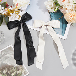 Big Bowknot Polyester Alligator Hair Clips&nbsp;AJEW-CP0008-42B-04