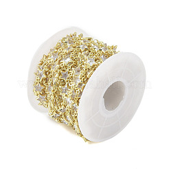 Rack Plating Brass Chains Micro Pave Cubic Zirconia&nbsp;AJEW-Q150-07G-03