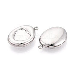 304 Stainless Steel Pendant Cabochon Settings&nbsp;STAS-T075-24P