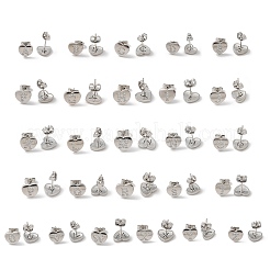 Rack Plating Brass Micro Pave Clear Cubic Zirconia Stud Earrings&nbsp;EJEW-K299-01P