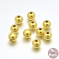 925 Sterling Silver Round Beads&nbsp;STER-E040-01A