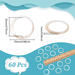 60Pcs Natural Freshwater Shell Linking Rings&nbsp;SHEL-NB0001-68