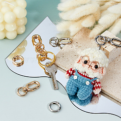 4Pcs 2 Colors Iron Swivel Clasps&nbsp;HJEW-FH00179
