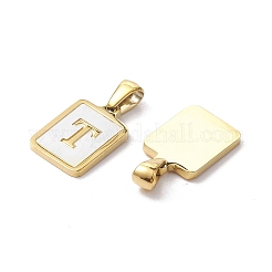 Ion Plating(IP) 304 Stainless Steel Pave Shell Pendants&nbsp;X-STAS-G327-01G-T