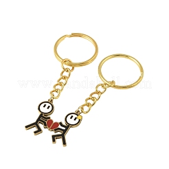 2Pcs 304 Stainless Steel Enamel Keychain&nbsp;KEYC-FS00034-01