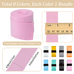 8 Bundles 8 Colors PU Leather Anti-slip Badminton Tennis Racket Grip Tape&nbsp;DIY-SP0005-45B