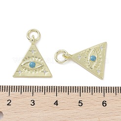 Brass Micro Pave Cubic Zirconia Pendants&nbsp;KK-L209-061G-01