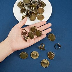 Adjustable Iron Finger Ring Components&nbsp;PALLOY-PH0012-34